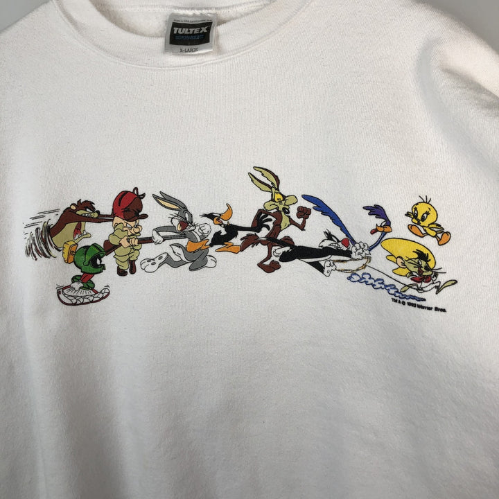 Vintage 90'S Tartex Looney Tunes character sweatshirt, Made in USA, Men's XL cotton white type Vintage Second Hand