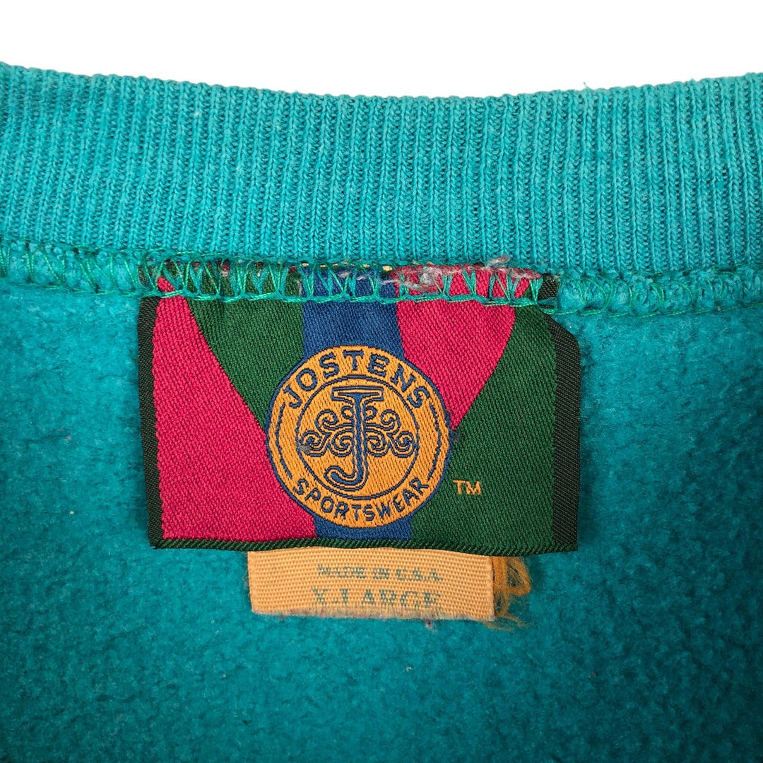 90'S JOSTENS DAFFY Duffy Duck Character Sweatshirt, Made in USA, Men's XL equivalent, Vintage cotton green type Vintage Second Hand