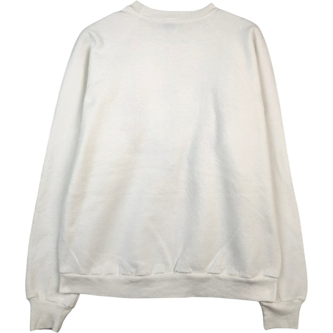 80'S Disney Mickey Mouse character sweatshirt, made in USA, men's XL size, vintage cotton white type Vintage Second Hand