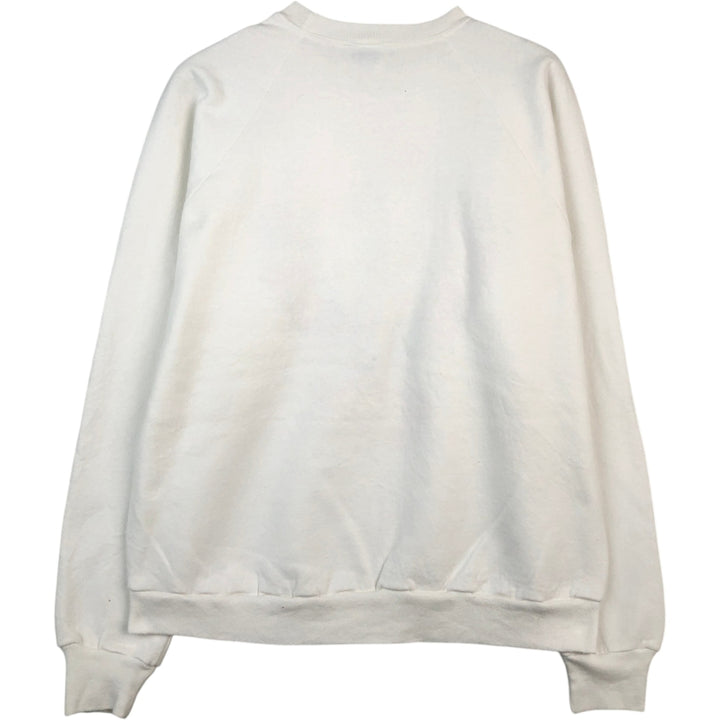80'S Disney Mickey Mouse character sweatshirt, made in USA, men's XL size, vintage cotton white type Vintage Second Hand