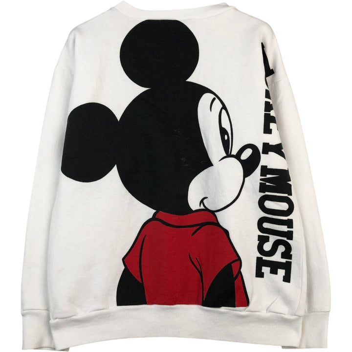 1980'S Disney Mickey Mouse Character Sweatshirt, Made in USA, Men's Size S (approx.), Vintage cotton white type Vintage Second Hand