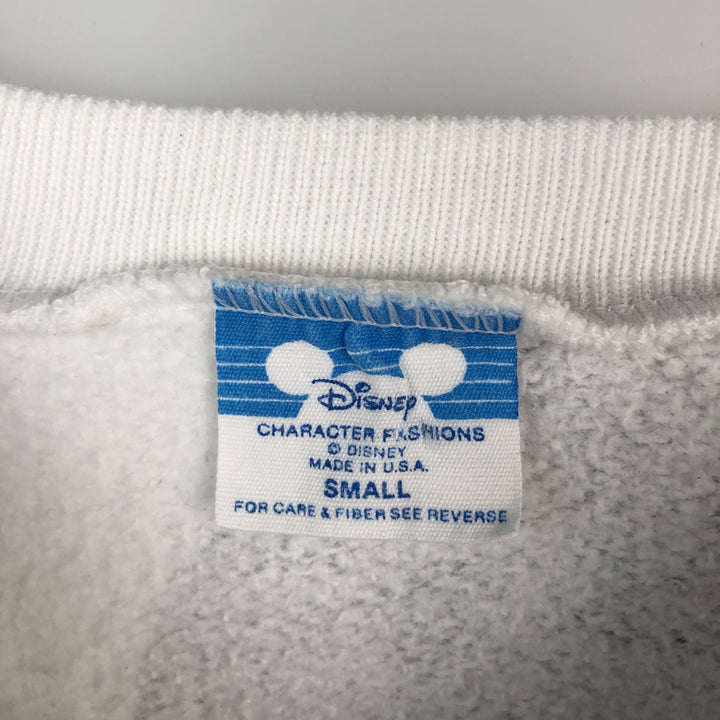 1980'S Disney Mickey Mouse Character Sweatshirt, Made in USA, Men's Size S (approx.), Vintage cotton white type Vintage Second Hand