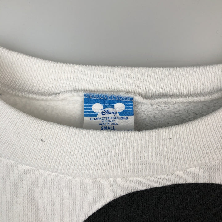 1980'S Disney Mickey Mouse Character Sweatshirt, Made in USA, Men's Size S (approx.), Vintage cotton white type Vintage Second Hand