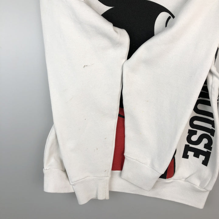 1980'S Disney Mickey Mouse Character Sweatshirt, Made in USA, Men's Size S (approx.), Vintage cotton white type Vintage Second Hand