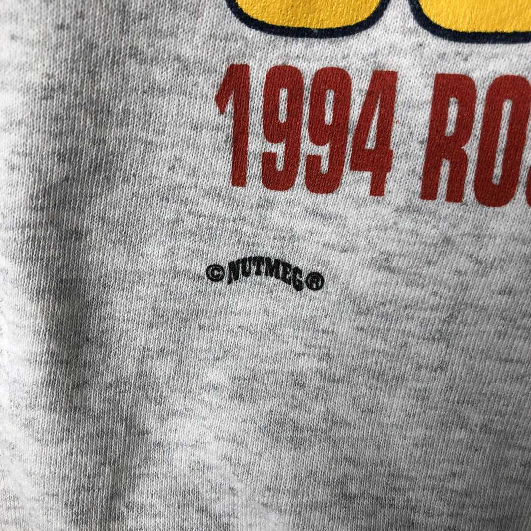 90'S Nutmeg NUTMEG College Sweatshirt, Made in USA, Men's Size XL, Vintage cotton white type Vintage Second Hand
