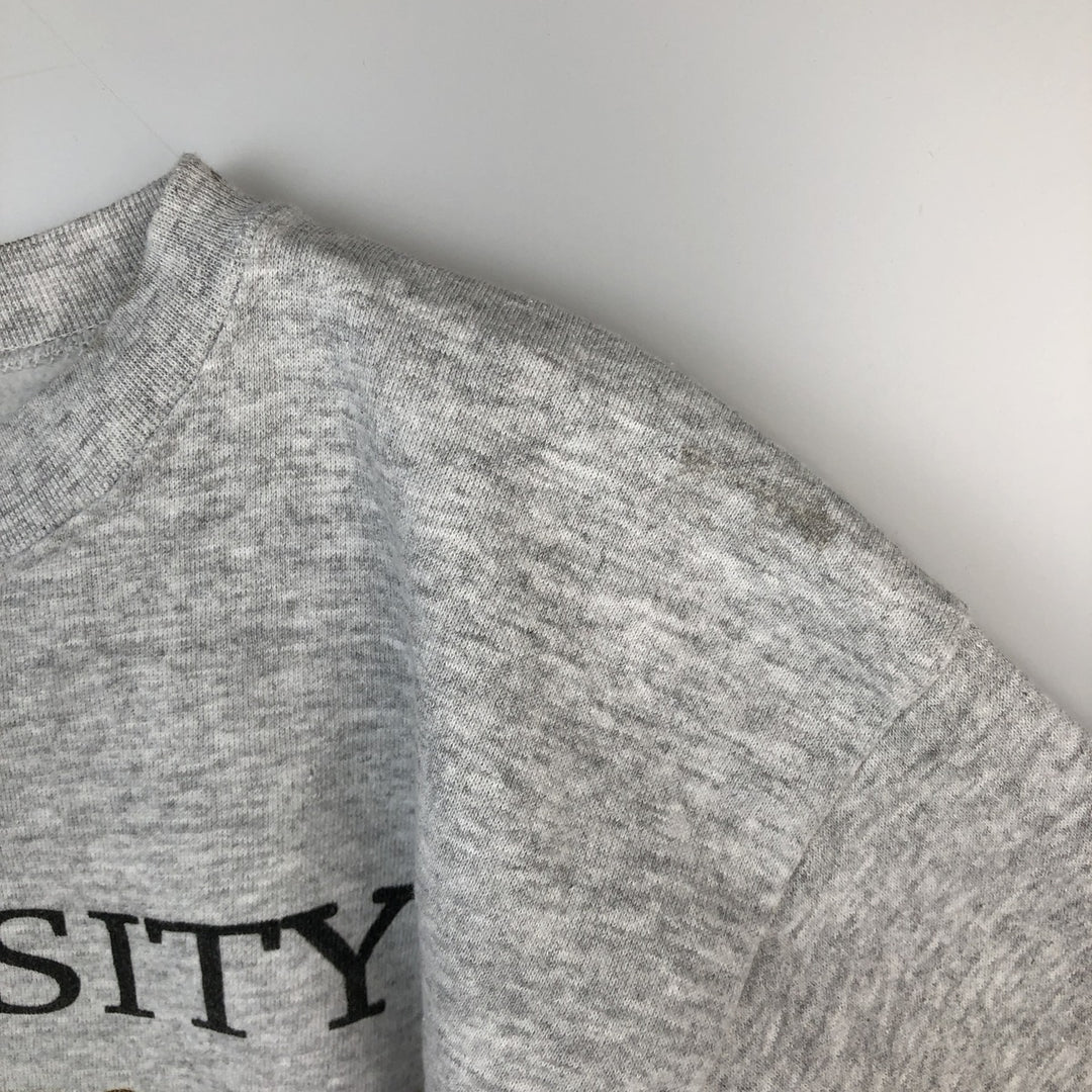 90'S TULTEX WISCONSIN University of Wisconsin College Sweatshirt, Made in USA, Men's XL equivalent, Vintage cotton gray type Vintage Second Hand