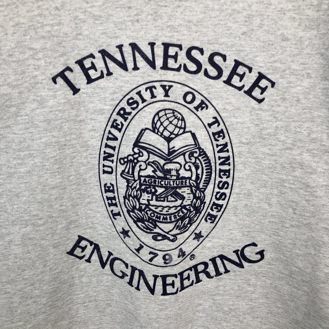 90'S Fruit of the Loom Triple Print College Sweatshirt, Made in USA, Men's XL (approx.) Vintage cotton gray type Vintage Second Hand
