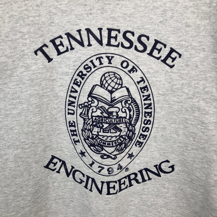 90'S Fruit of the Loom Triple Print College Sweatshirt, Made in USA, Men's XL (approx.) Vintage cotton gray type Vintage Second Hand