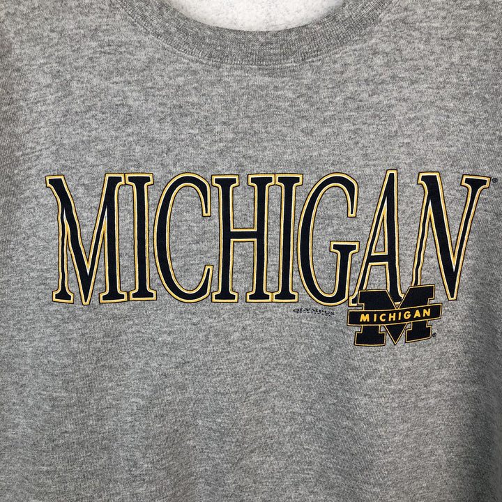 90s-00'S OLYMPUS MICHIGAN University of Michigan College Sweatshirt, Made in USA, Men's Size L (approx.), Vintage cotton gray type Vintage Second Hand