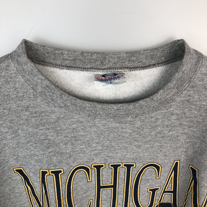 90s-00'S OLYMPUS MICHIGAN University of Michigan College Sweatshirt, Made in USA, Men's Size L (approx.), Vintage cotton gray type Vintage Second Hand