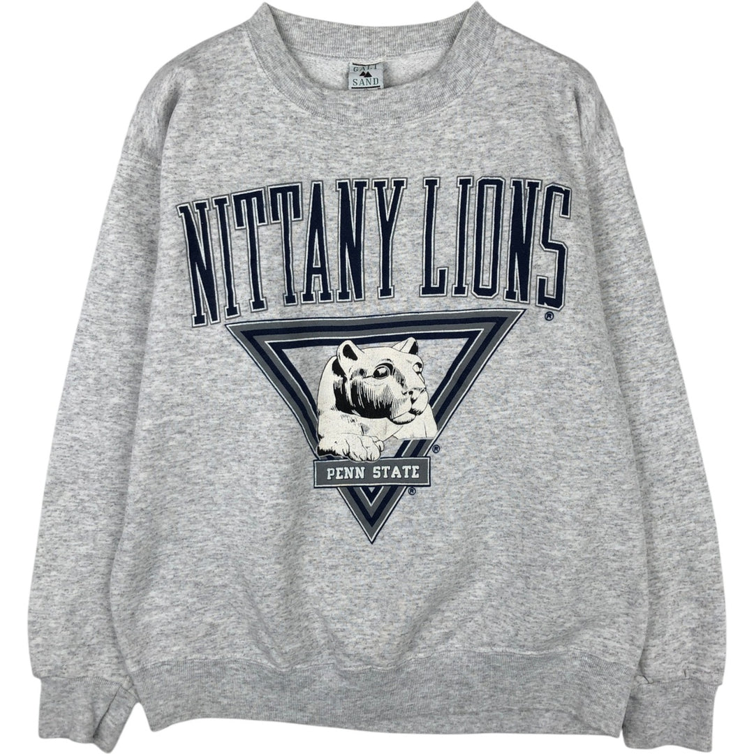 90'S GALT SAND Pennsylvania State University College Sweatshirt, Made in USA, Men's Size L (approx.), Vintage cotton gray type Vintage Second Hand