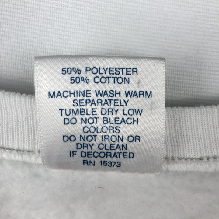 90'S Delta FIFTY-FIFTY MICHIGAN University of Michigan College Sweatshirt, Made in USA, Men's XL equivalent. cotton white type Vintage Second Hand