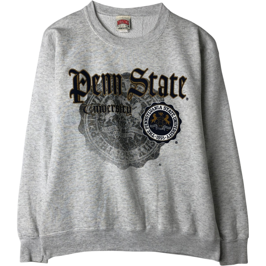 90'S Nutmeg College Sweatshirt, Made in USA, Men's Size L (approx.), Vintage cotton white type Vintage Second Hand