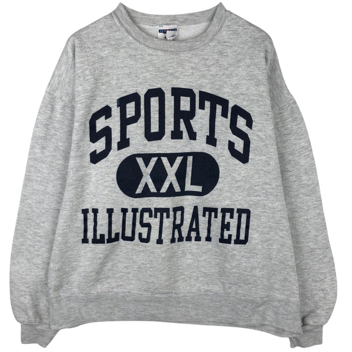 90'S Jerzees Triple Print Sweatshirt, Made in USA, Men's XL (approx.), Vintage cotton gray type Vintage Second Hand