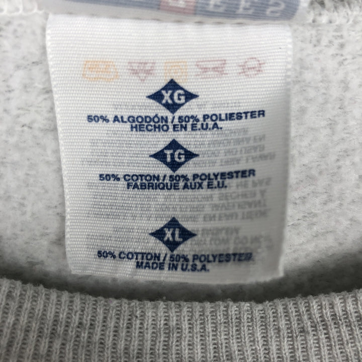 90'S Jerzees Triple Print Sweatshirt, Made in USA, Men's XL (approx.), Vintage cotton gray type Vintage Second Hand