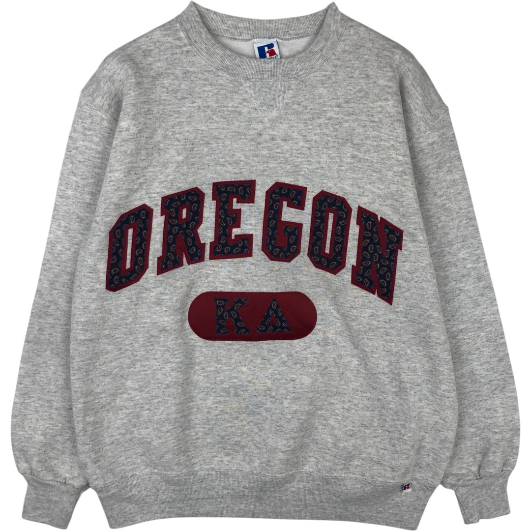 Vintage 80s-90'S Russell college sweatshirt, made in the USA, size L, men's cotton gray type Vintage Second Hand