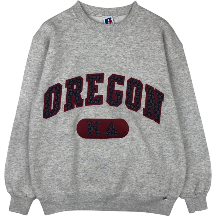 Vintage 80s-90'S Russell college sweatshirt, made in the USA, size L, men's cotton gray type Vintage Second Hand