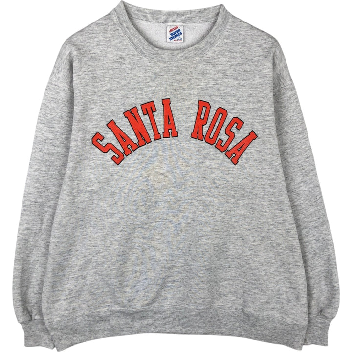 80s-90'S Jerzees College Sweatshirt, Made in USA, Men's XL, Vintage polyester gray type Vintage Second Hand