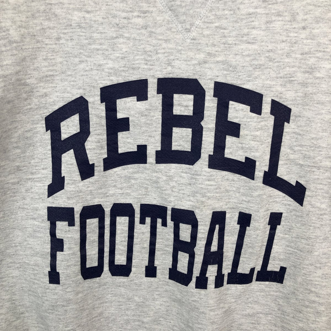 80s-90'S Russell Print Sweatshirt, Made in USA, Men's Size L (Equivalent), Vintage cotton gray type Vintage Second Hand