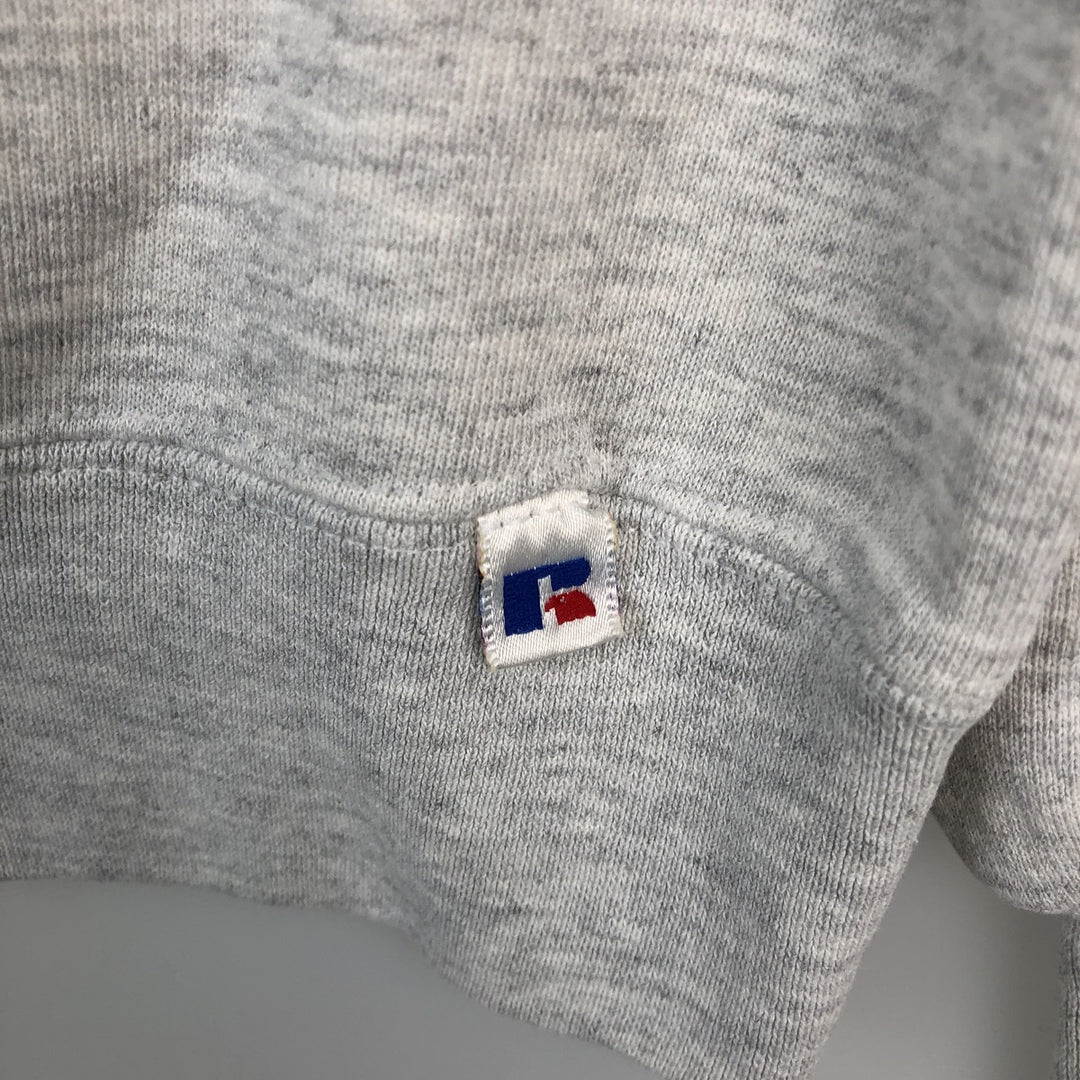80s-90'S Russell Print Sweatshirt, Made in USA, Men's Size L (Equivalent), Vintage cotton gray type Vintage Second Hand