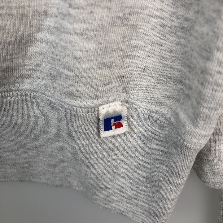 80s-90'S Russell Print Sweatshirt, Made in USA, Men's Size L (Equivalent), Vintage cotton gray type Vintage Second Hand