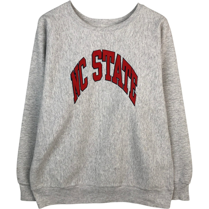 1980'S Hanes BEEFY-T Blue Tag University of North Carolina College Sweatshirt, Made in USA, Men's XL equivalent. cotton gray type Vintage Second Hand