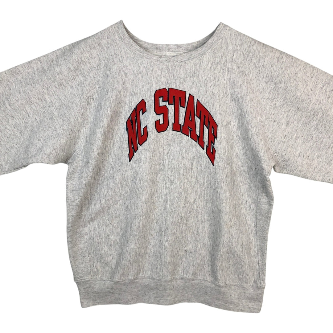 1980'S Hanes BEEFY-T Blue Tag University of North Carolina College Sweatshirt, Made in USA, Men's XL equivalent. cotton gray type Vintage Second Hand