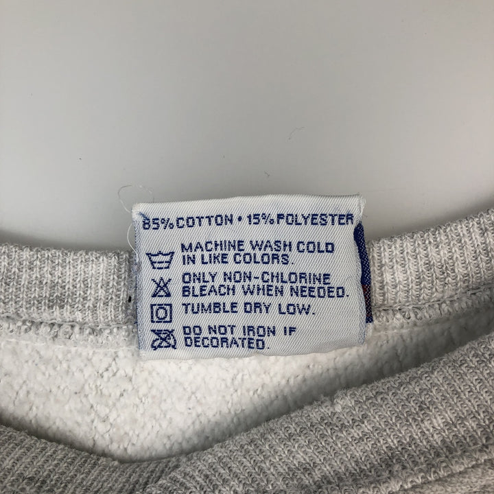 1980'S Hanes BEEFY-T Blue Tag University of North Carolina College Sweatshirt, Made in USA, Men's XL equivalent. cotton gray type Vintage Second Hand
