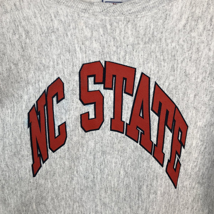 1980'S Hanes BEEFY-T Blue Tag University of North Carolina College Sweatshirt, Made in USA, Men's XL equivalent. cotton gray type Vintage Second Hand