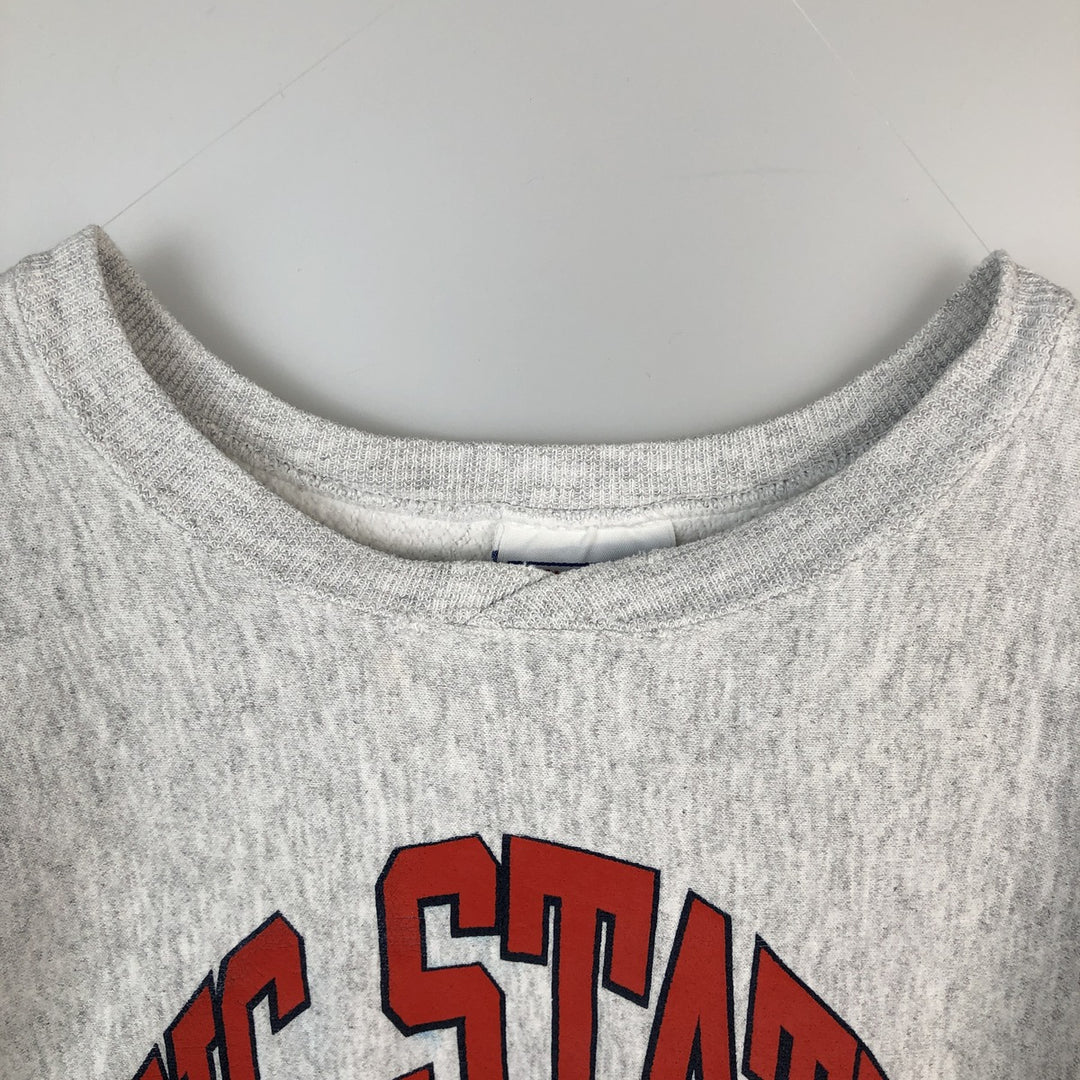 1980'S Hanes BEEFY-T Blue Tag University of North Carolina College Sweatshirt, Made in USA, Men's XL equivalent. cotton gray type Vintage Second Hand