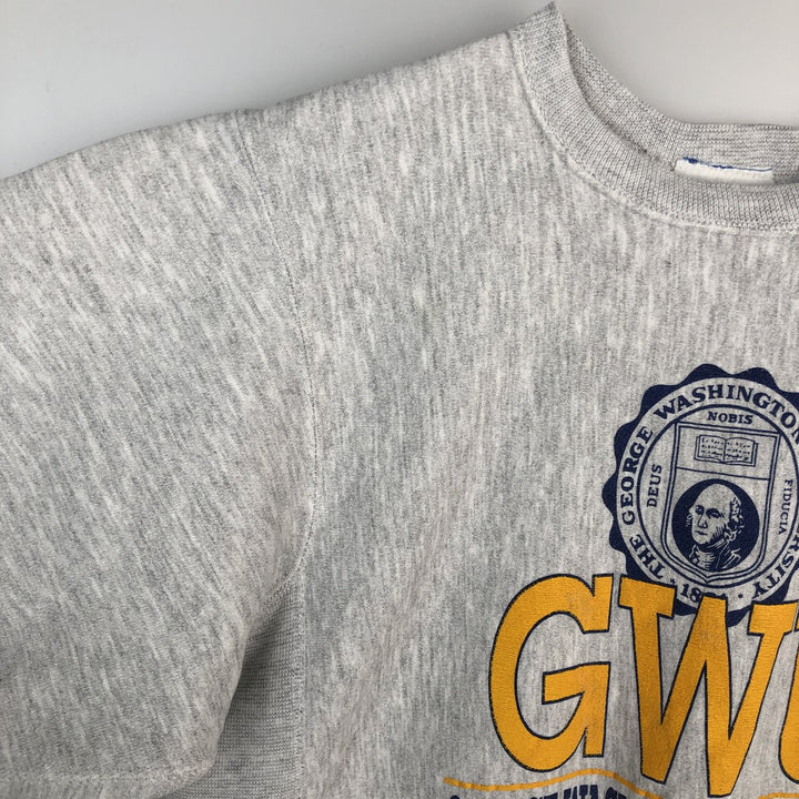 90'S Velva Sheen Triple Print College Sweatshirt, Made in USA, Men's Size L (Equivalent), Vintage unclear gray type Vintage Second Hand