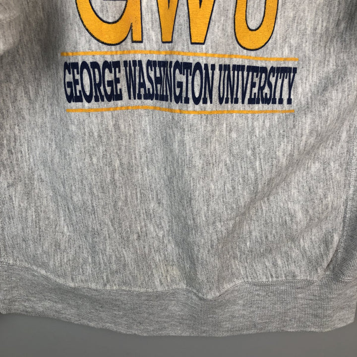 90'S Velva Sheen Triple Print College Sweatshirt, Made in USA, Men's Size L (Equivalent), Vintage unclear gray type Vintage Second Hand