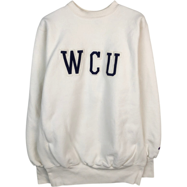 90'S MVP College Sweatshirt, Made in USA, Men's Size M (Equivalent), Vintage cotton white type Vintage Second Hand