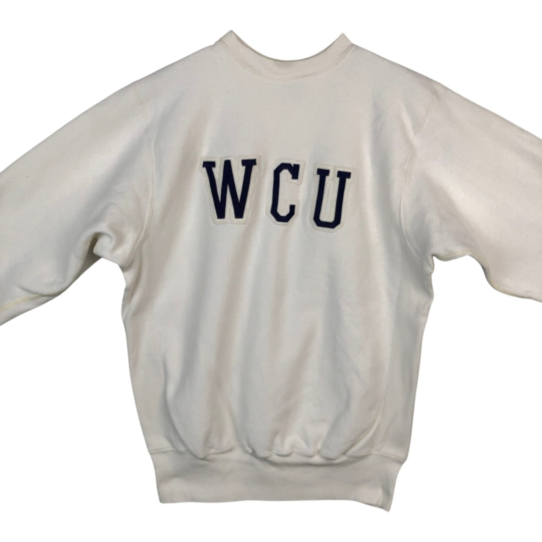 90'S MVP College Sweatshirt, Made in USA, Men's Size M (Equivalent), Vintage cotton white type Vintage Second Hand