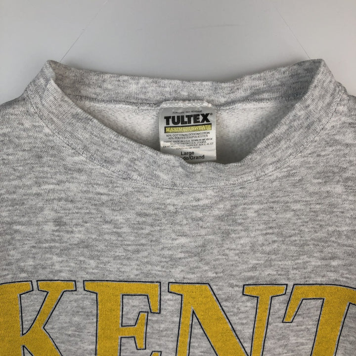 90'S Tultex MAXIMUM SWEATS College Sweatshirt, Made in USA, Men's Size L (Equivalent), Vintage cotton gray type Vintage Second Hand