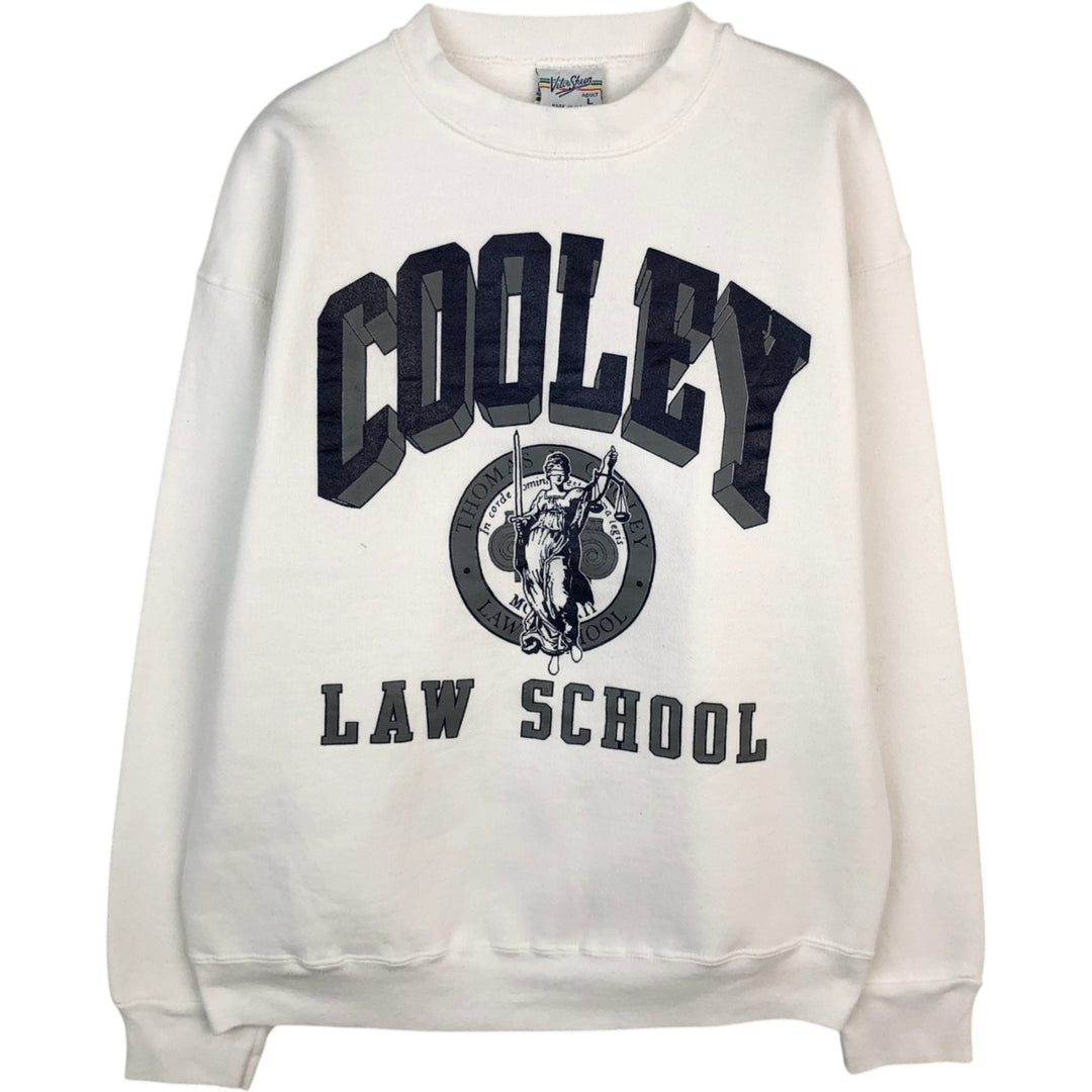 90'S Velva Sheen Triple Print College Sweatshirt, Made in USA, Men's Size L, Vintage cotton white type Vintage Second Hand