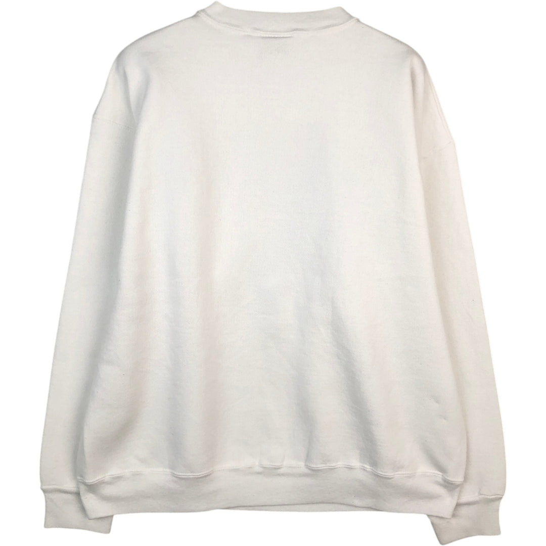 90'S Velva Sheen Triple Print College Sweatshirt, Made in USA, Men's Size L, Vintage cotton white type Vintage Second Hand