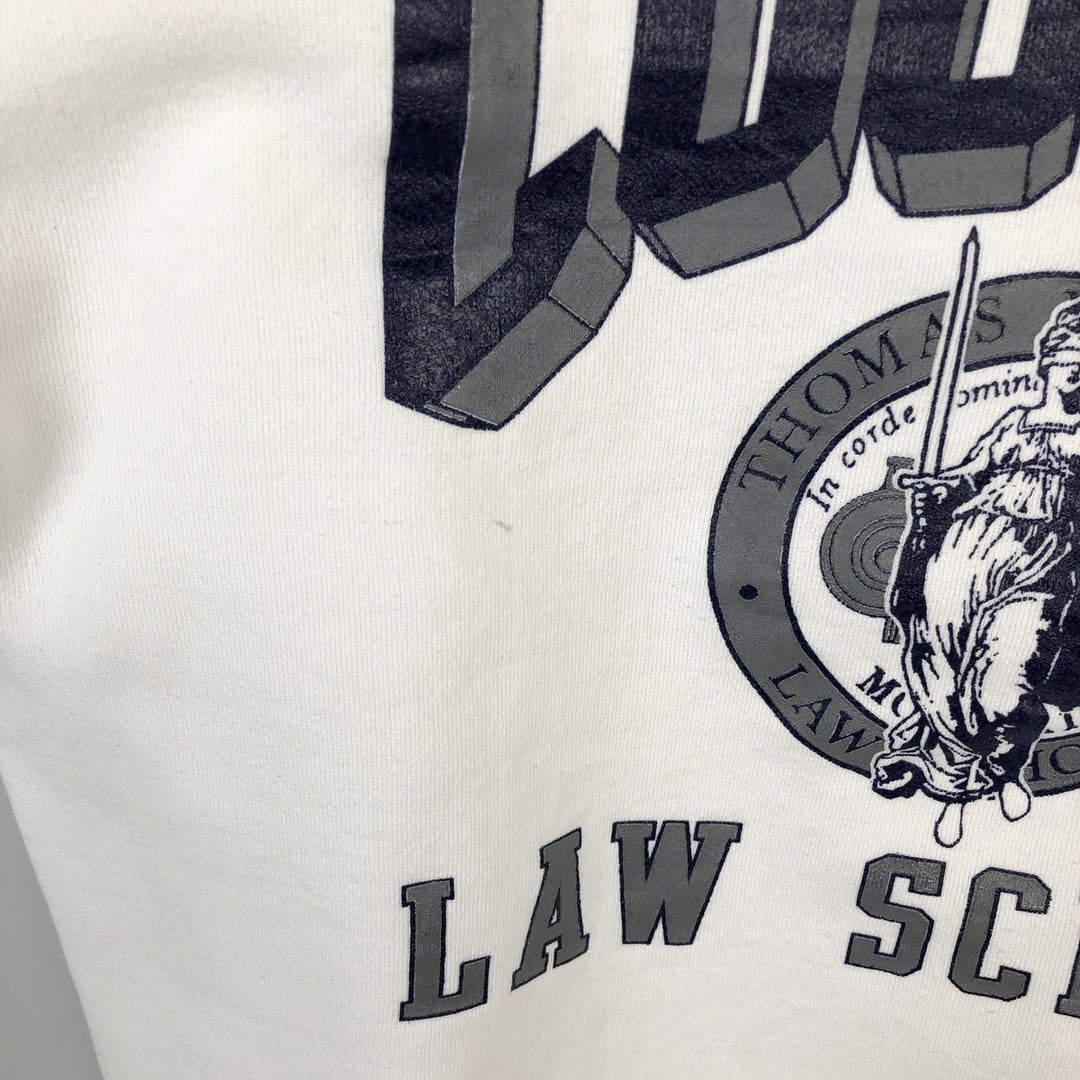 90'S Velva Sheen Triple Print College Sweatshirt, Made in USA, Men's Size L, Vintage cotton white type Vintage Second Hand