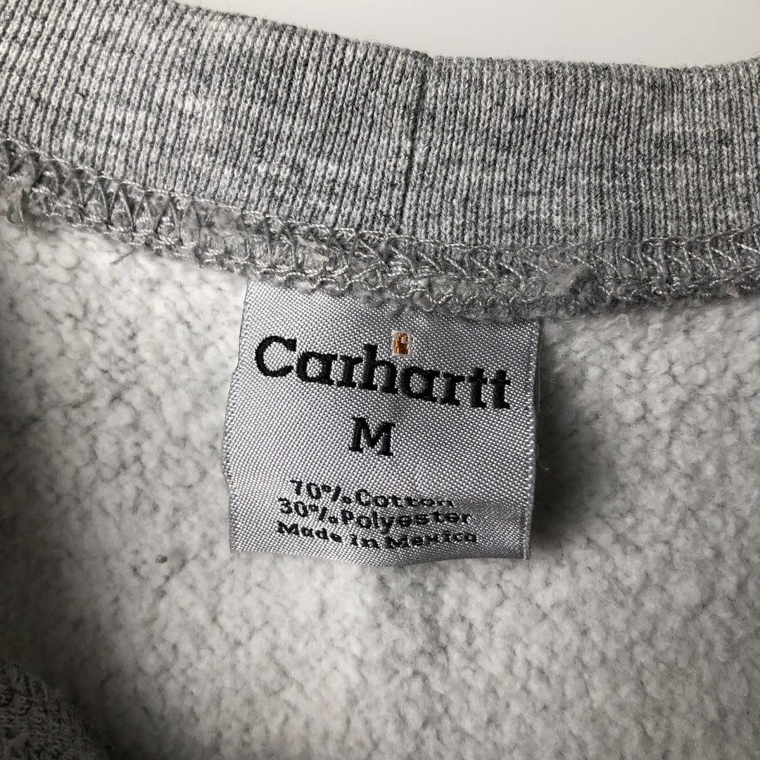 Carhartt One Point Logo Sweatshirt, Men's M Size cotton gray type Vintage Second Hand