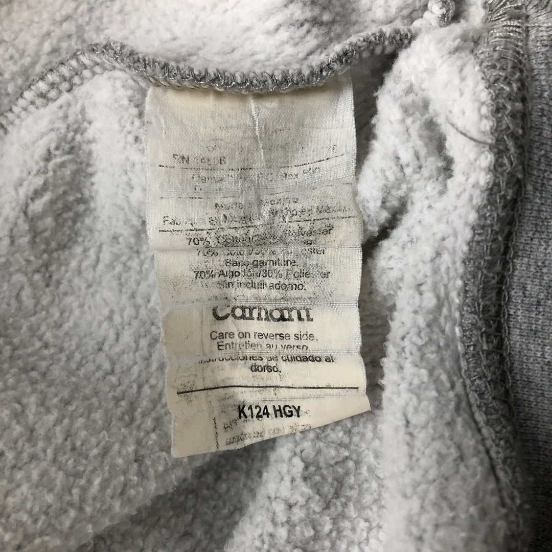 Carhartt One Point Logo Sweatshirt, Men's M Size cotton gray type Vintage Second Hand