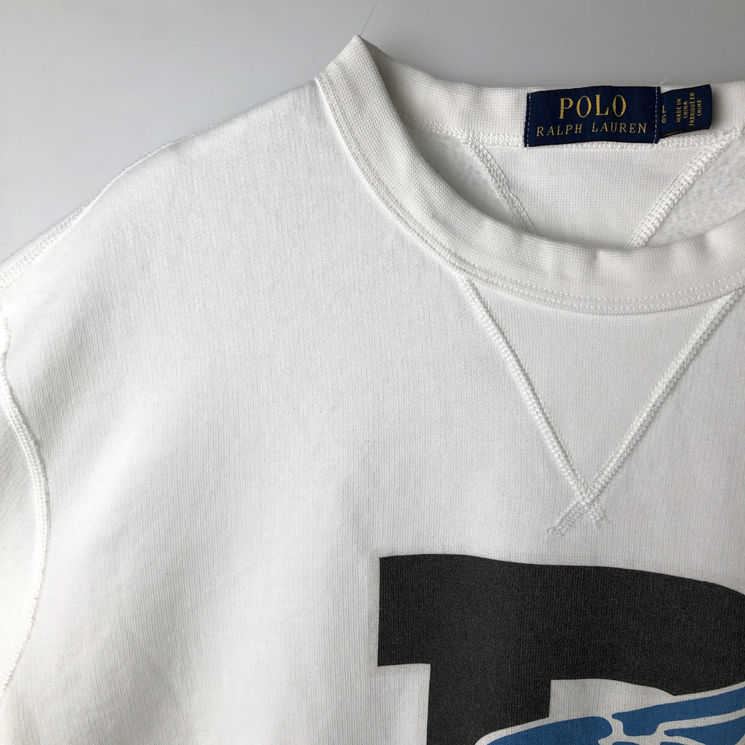 Ralph Lauren POLO RALPH LAUREN logo sweatshirt, men's size L cotton white type Vintage Second Hand