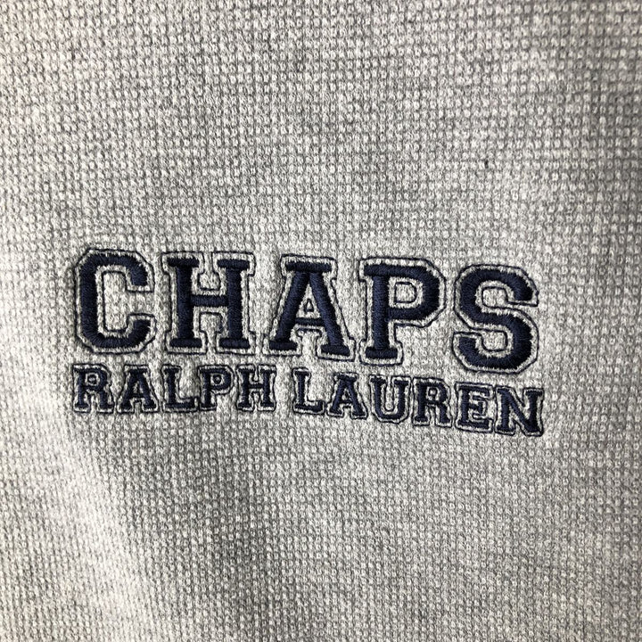 Ralph Lauren CHAPS logo sweatshirt, men's size XL cotton gray type Vintage Second Hand
