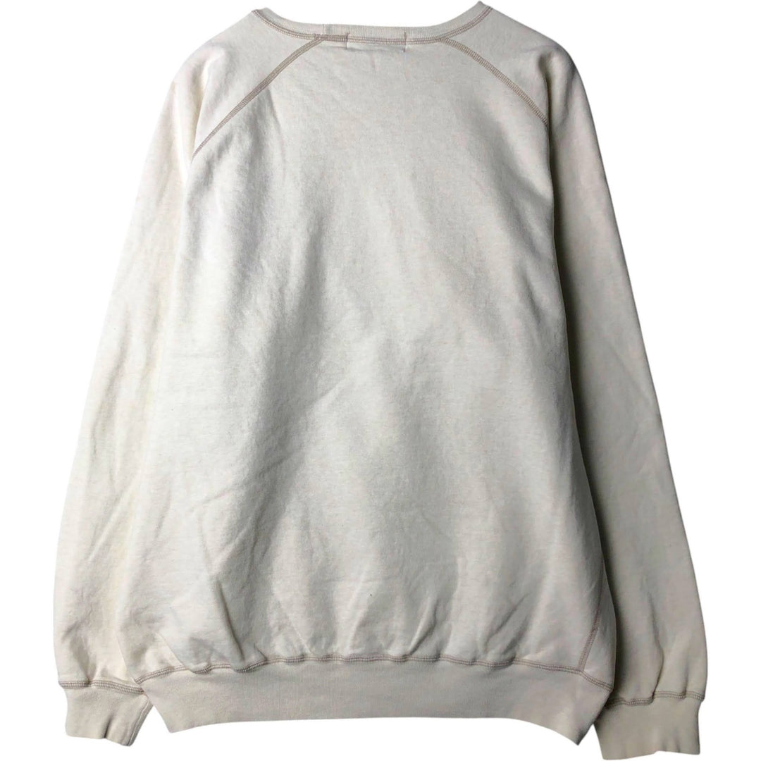Ralph Lauren POLO by Ralph Lauren One Point Logo Sweatshirt Trainer Men's L size cotton white type Vintage Second Hand