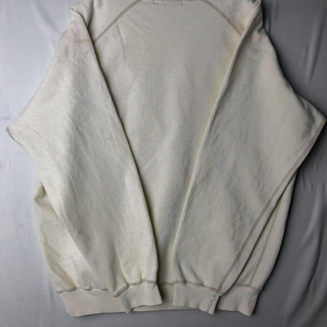 Ralph Lauren POLO by Ralph Lauren One Point Logo Sweatshirt Trainer Men's L size cotton white type Vintage Second Hand