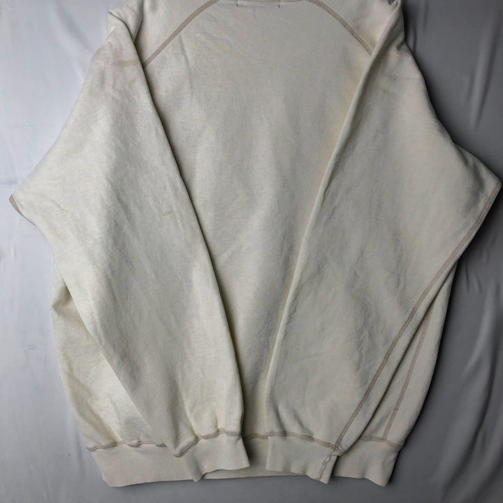 Ralph Lauren POLO by Ralph Lauren One Point Logo Sweatshirt Trainer Men's L size cotton white type Vintage Second Hand