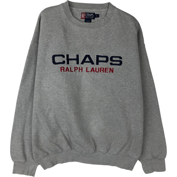 Ralph Lauren CHAPS Logo Sweatshirt (Men's Size M) cotton gray type Vintage Second Hand