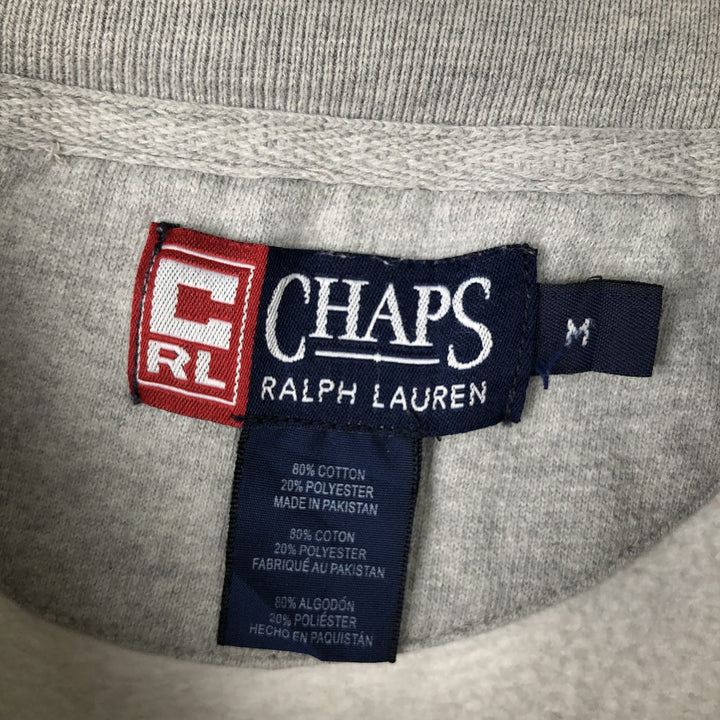 Ralph Lauren CHAPS Logo Sweatshirt (Men's Size M) cotton gray type Vintage Second Hand