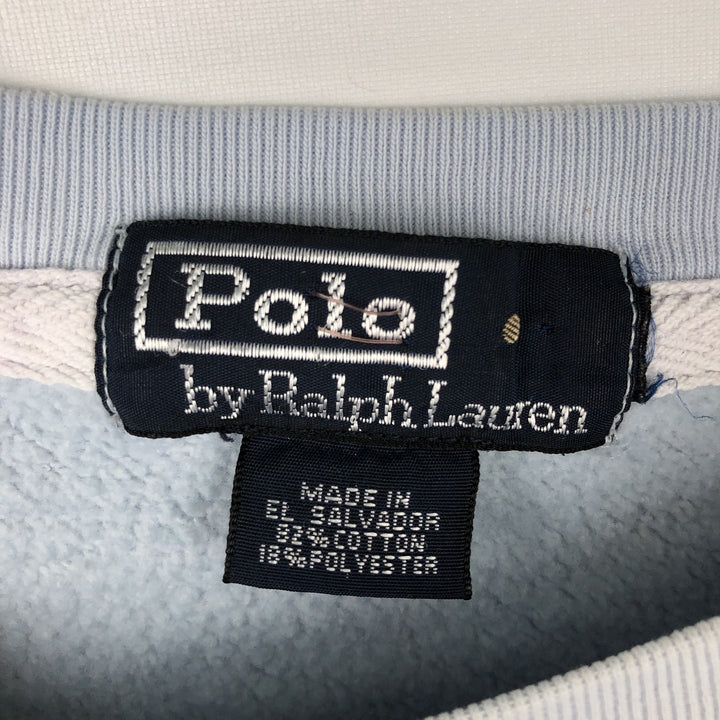 Ralph Lauren POLO by Ralph Lauren One Point Logo Sweatshirt Trainer Men's XXL cotton Blue type light blue Vintage Second Hand
