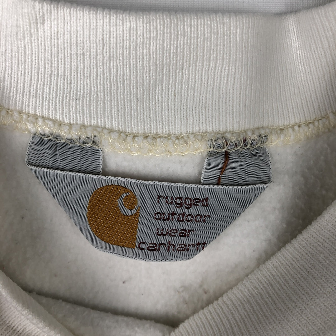Carhartt logo sweatshirt, men's size XL unclear white type Vintage Second Hand