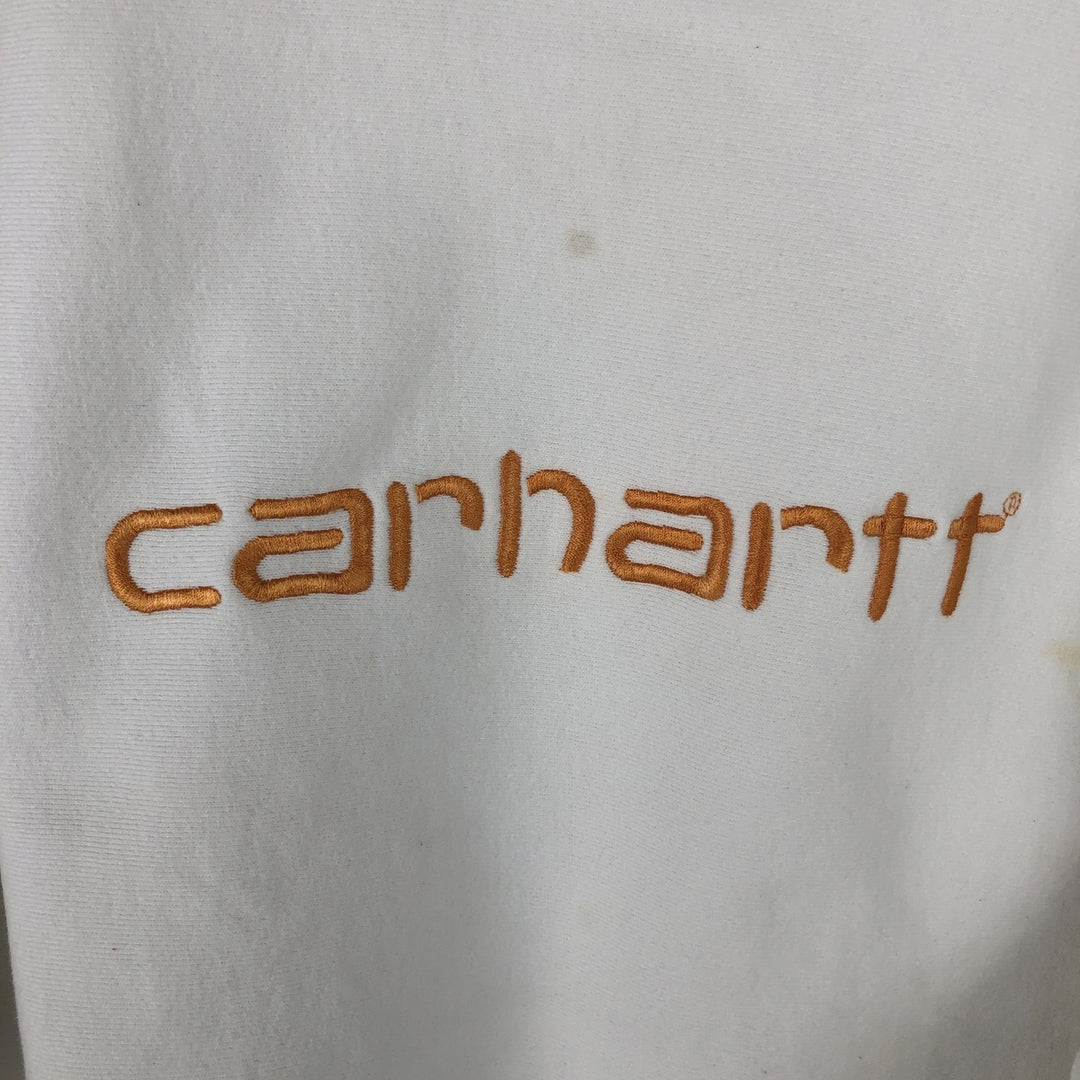 Carhartt logo sweatshirt, men's size XL unclear white type Vintage Second Hand